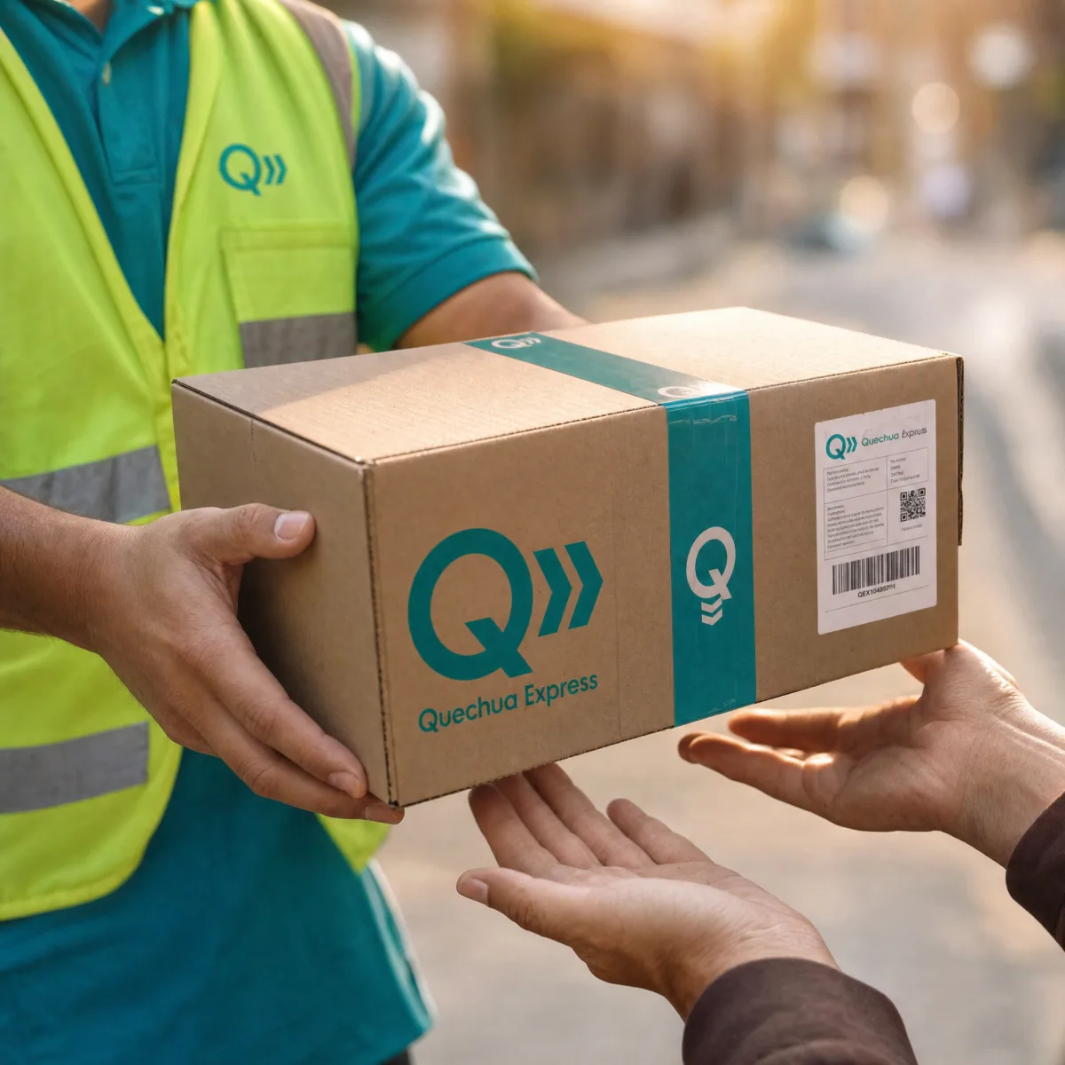 Un paquete de Quechua Express entregado en mano